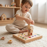 Shape Matching Board Educational Wooden Puzzle Geometric Shape Puzzle for Preschoolers, Playroom