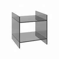 Modern Design periodical Rack Table Minimalist & aesthetic Wavy Acrylic table Multi-Functional Nightstand Transparent Look for Readers, Apartment Dwellers, homeowners, Living Room, Bedroom, Home Office, Study