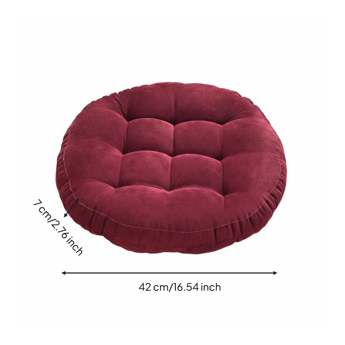 High Resilience Round Floor Cushion Overstuffed Construction Tufted Corduroy Cushion Multi-Purpose for Students, Office Workers, Bay Window