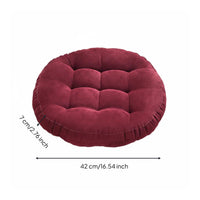 High Resilience Round Floor Cushion Overstuffed Construction Tufted Corduroy Cushion Multi-Purpose for Students, Office Workers, Bay Window