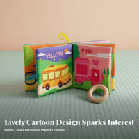 Materials Baby Cloth Book Washable Infant Crinkle Book Safe for Toddlers, Newborns, Tummy Time, Stroller, Car Seat