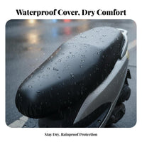 Motorcycle Seat Cover Fleece Lined Water Resistant Leather Seat Cover Heat Insulating Vehicle Accessory for Commuters, Daily Commuting, Outdoor