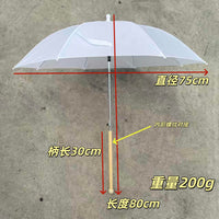 Lolita Umbrella Blank, Pure White, Long Handle, Pongee Fabric, DIY Craft Umbrella