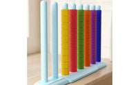 Colorful Rainbow Disc Stacking Game Fine Motor Color Matching Stacking Toy Safe Peg Board Toy with Cards Long-Lasting for Preschool