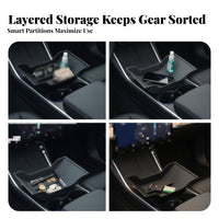 Center Console Organizer Tray Molded Center Console Storage Insert Storage Tray Insert Raised Side Walls Car Accessory