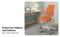 Ergonomic Design Adjustable Rolling Chair for children Padded padding Adjustable Splitrear Kids Chair Breathable spine supportrest children's Furniture Support for Students, Teenagers, Study Room, School, Home, Bedroom