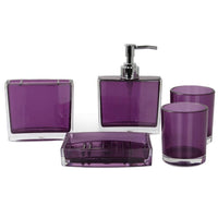 4 Pieces 4 Piece Bathroom Accessory Set Soap Dispenser and Toothbrush Holder Set for Restroom, Washroom