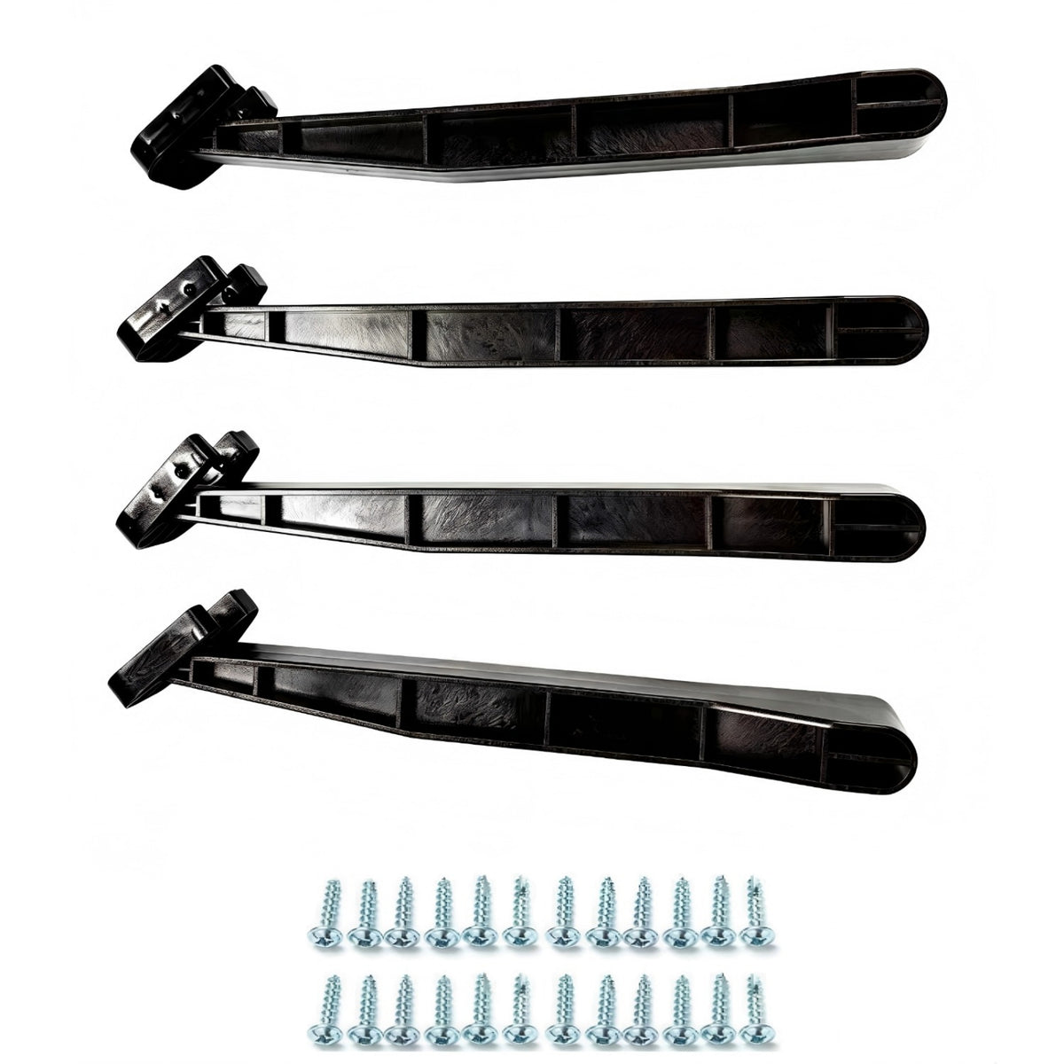 4 Pieces Sturdy Under-Mount Sink Bracket with Screws Rigid Sink Support Bracket Slim Hardware Firm for Kitchen