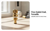 O-Seal Seal Brass Hose Quick Connect Knurled Grip Garden Hose Quick Connector Tool No-Tool Faucet Connector Leak Proof