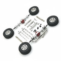 Parts Kit Construction 1/12 Scale RC Car Metal Upgrade Kit Extends Service Life RC Car Metal Axle and Shock Absorption Parts for MN82 LC79 MN78