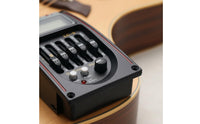 LCD Display Onboard Guitar Equalizer with Tuner Pre-Wired 5-Band Equalizer Pickup System Two Output Connector Onboard Guitar Preamp Tuner Low Battery Indicator for Guitarists, Musicians, Live Performance, Studio Recording