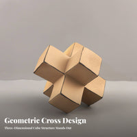 European Design Resin Cross Sculpture Light Luxury Tabletop Cross Figurine Matte Finish for Interior Designers, Entryway, Study Room
