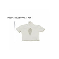 1/6 Scale T-Shirt 1/6 Doll Shirt Easy to Dress Cutout Short Top for Collectors, Display, Photo Shoots