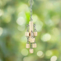 Bird Chew Toy Natural Wood Hanging Bird Toy Chewable Non for Birds