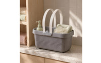 Perforated Bath Basket Arched Handles Portable Washroom Basket Ventilated Handle Storage Tote