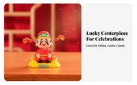 Shaking Head Cai Shen Doll Good Luck Charm Prosperity Deity Bobblehead Adorable Design Prosperity Deity Figurine for Collectors, Adults, Home