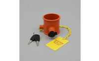 Fifth Wheel Lock Locking Device Sturdy King Locking Device with Warning Tag for Fleet Owners, Storage Yards