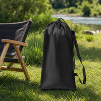 Drawstring Bag with Shoulder Strap Water-Repellent Cylindrical Storage Bag Foldable Stuff Sack for Campers, Anglers, Camping, Fishing