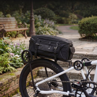Rear Cargo Rack with Wheels Rolling Rear Bike Rack with Rollers Easy to Install for Commuters, Folding Bikes, Commuting, Travel