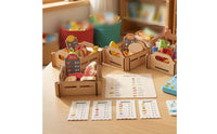 Pretend Supermarket Educational Wooden Grocery Store Tabletop Cashier Stand with Register for Playroom