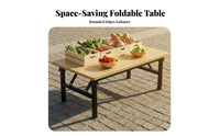 Foldable Design Collapsible Low Table Space-Saving Collapsible Coffee Table Installationunoccupied Portable Desk No Assembly Required for Apartment Dwellers, RV Owners, Families, Living Room, Small Areas, Outdoor Activities, Dining