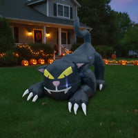 Black Cat Yard Decoration Crouching Outdoor Halloween Inflatable Decoration Inflatable Black Cat Spooky Halloween Inflatable