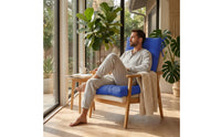 Outdoor Three-Fold Seat Cushion Tufted High Back Chair Cushion Foldable Padded for Patio, Garden, Poolside, Balcony