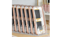 Desktop Clear Acrylic Lash Organizer Divided Slots Clear Lash Tray Space Saving Eyelash Tray Holder Easy to Clean for Salon, Vanity