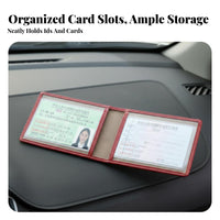 Case Soft Touch men's Document Holder Blocking Top-Grain Leather Card Holder for Professionals, Commuters