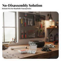 No Disassembly Needed Screw-in Tire Plug Quick and Quick Repair Screw-in Tire Plug Set Wide Compatibility Puncture Repair Kit Multi-Size Plugs for Motorcyclists, Motorcycle Riders, Car Owners, Roadside Emergency, Garage, Away from Paved Roads-Roading