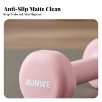 2 Pieces Compact Design Dumbbell Pair Comfortable Grip Solid Cast Iron Dumbbell Non-Slip Vinyl Coated Dumbbells Floor Friendly for Women, Teenagers, Beginners, Home Gym, Full Body Workout