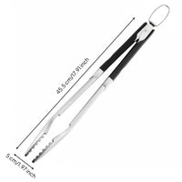 Barbecue Utensil Black Handle Stainless Steel Barbecue Tool Outdoor Cooking Gear