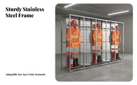Double-Sided Assistance Suit Rack 360° Rotating Firefighter Gear Rack High Load Capacity Turnout Gear Storage Stand for Firefighters