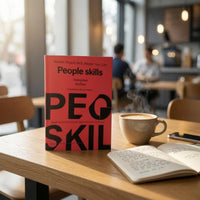 Interpersonal Abilities Book Bold Lettering Red Paperback Book Black Typography Learning Aid