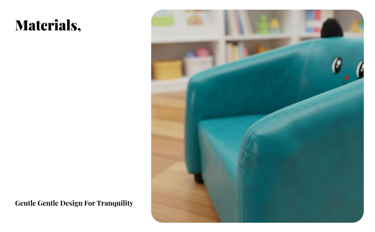 Soft Padded Cartoon Creature Sofa Chair Skin-Friendly Textile Toddler Lazy Sofa High-Density Sponge Cushion Upholstered Kids Armchair Ergonomic Design for Girls, Toddlers, Preschoolers, Playroom, Nursery, Kindergarten, Living Room