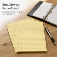 3-Hole Loose Leaf Notebook with Lined Refills, American Style, for Office and School