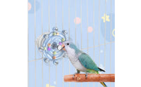 Healthy Chewing Exercise Parrot Foraging Wheel Easy Installation Bird Enclosure Rotating Wheel for Parrots, Small Birds