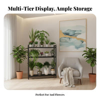Floor-Standing Multi-Tier Plant Stand Space-Saving Flower Rack Stable framework Display Shelf Sturdy Construction for Apartment Dwellers, Home Decorators, Homeowners, Living Room, Balcony, Indoor, Bedroom