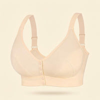 Women's Front Fastening Bras for Plus Size Ladies, Minimizing Design with Adjustable Straps, Soft Polyester