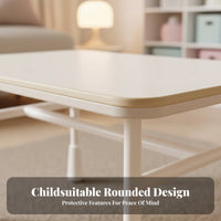 Ergonomic Design Adjustable kidneyShaped Desk Rounded Corners children's Furniture Large Workspace Writing Table Non-Slip Feet for Students, Toddlers, Parents, Study Room, Bedroom, Classroom, Playroom