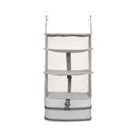 Divided Tiers Zippered Hanging Organizer Rigid Frame 4 Tier Hanging Closet Organizer