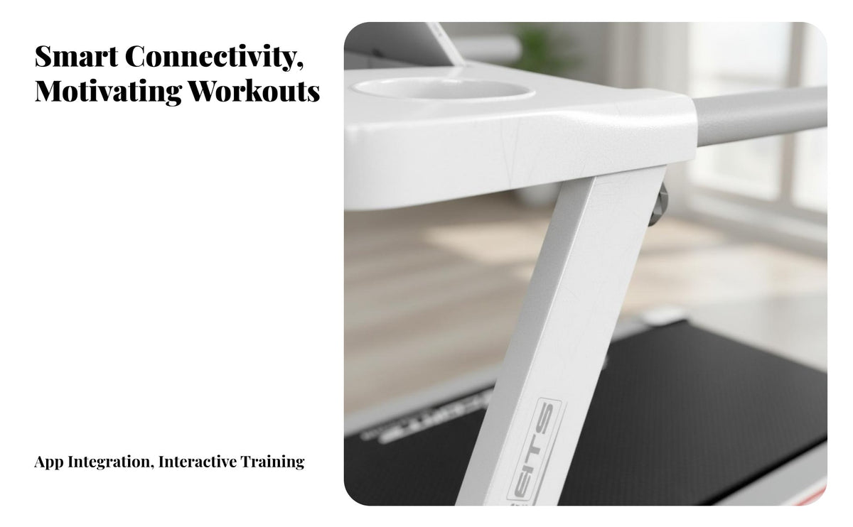 Quiet Engine Foldable Treadmill Low Noise Operation Folding Treadmill Shock Absorption Electric Walking Machine Digital LCD Display for Apartment