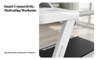 Quiet Engine Foldable Treadmill Low Noise Operation Folding Treadmill Shock Absorption Electric Walking Machine Digital LCD Display for Apartment