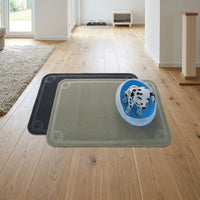 Dog Food Mat and Large PVC Pet Mat, 7mm Thick Rectangular Cat Mat for Floor Protection, Easy Clean Wipeable Pet Feeding Mat for Food and Water