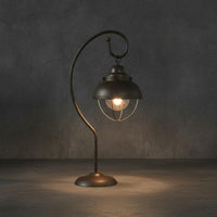 Retro Design Industrial Table Lamp Decorative Industrial Enclosure Lamp Ambient Light Home Lighting Iron Body for Restaurant, Hotel