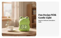 Children's Bedside Clock Digital Display Silicone Frog Lamp Clock Frog Night Light Timed Shutoff for Bedroom