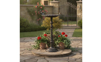 Pedestal Bird Feeder Outdoor Cast Avian Feeder Decorative Garden Ornament for Gardeners, Backyard, Patio, Courtyard