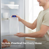 Fridge Door Water Jug Leakproof Pitcher with Lid Leak-Resistant Large Capacity Water Carafe for Families, Refrigerator, Picnic