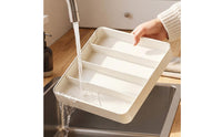 Kitchen Drawer Divider Multi-Compartment Expandable Cutlery Tray Large Capacity Expandable Silverware Tray for Lavatory, Office, Workshop