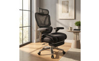 Ergonomic Mesh Office Chair Wide Seat High Rear Mesh Chair Swivel Base for Heavier Users